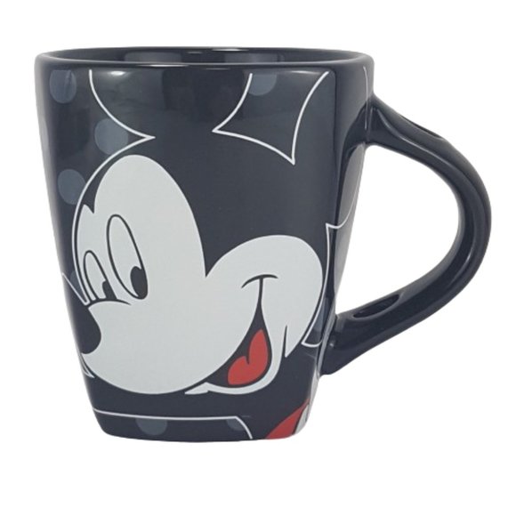 Vintage DISNEY Mickey Mouse Mug Teacup Have a Great Day Jerry Leigh Black Red - Picture 1 of 16